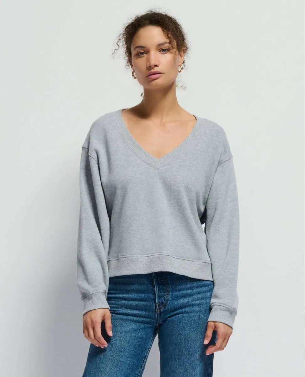 Wyatt Oversized VNeck Sweatshirt Grey